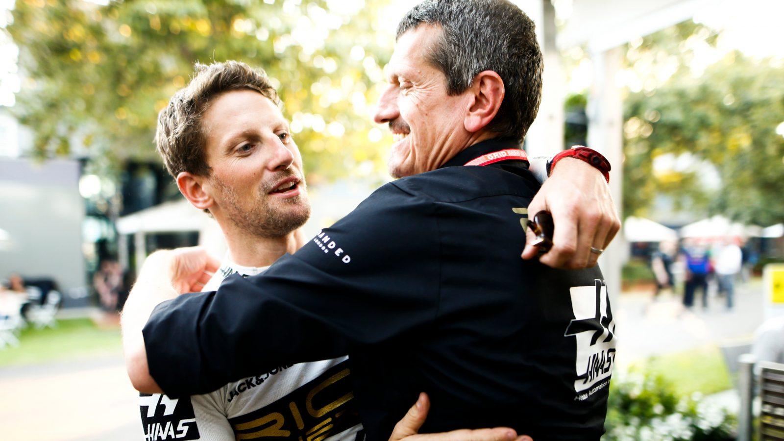 Günther Steiner a Romain Grosjean