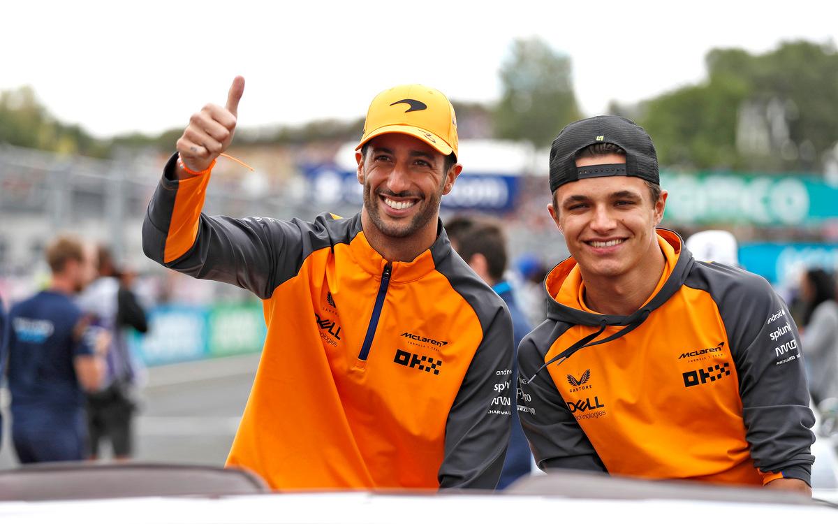 Daniel Ricciardo a Lando Norris