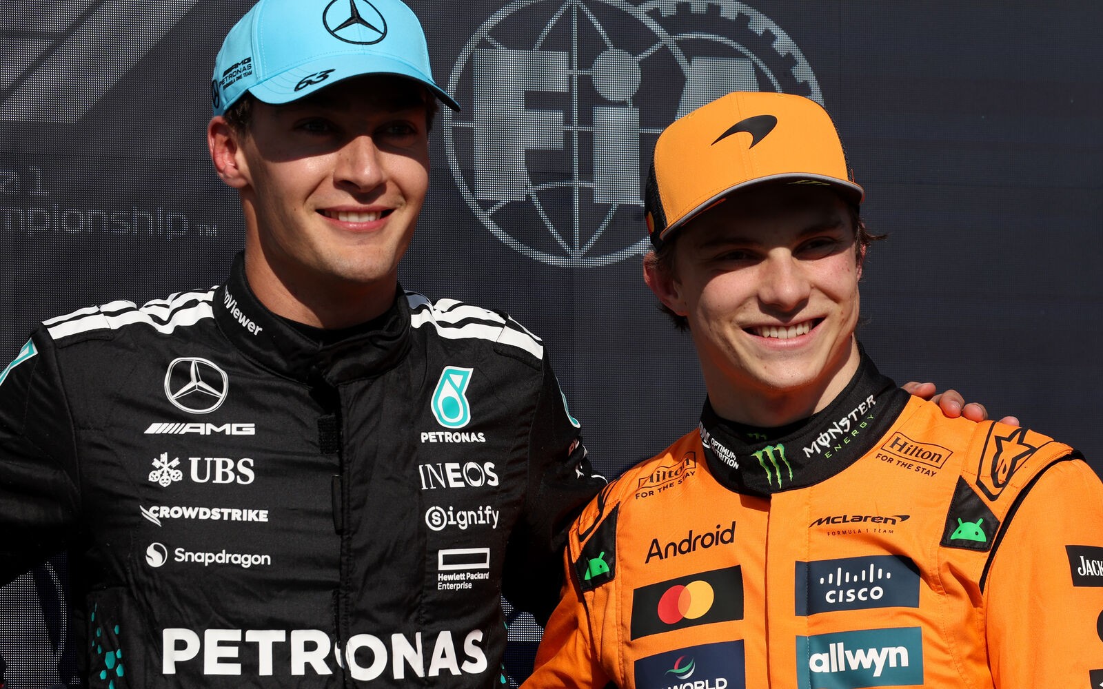 George Russell a Oscar Piastri