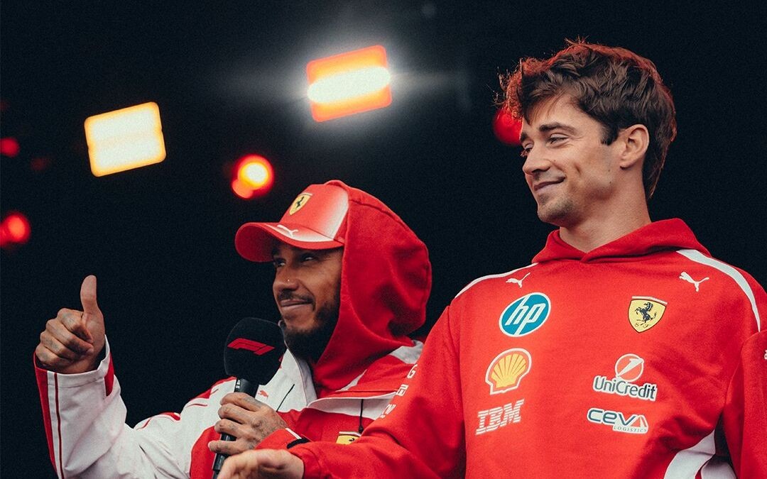 Lewis Hamilton a Charles Leclerc