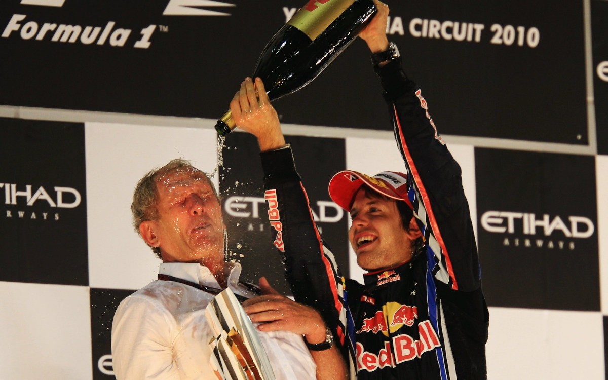 Sebastian Vettel a Helmut Marko, 2010