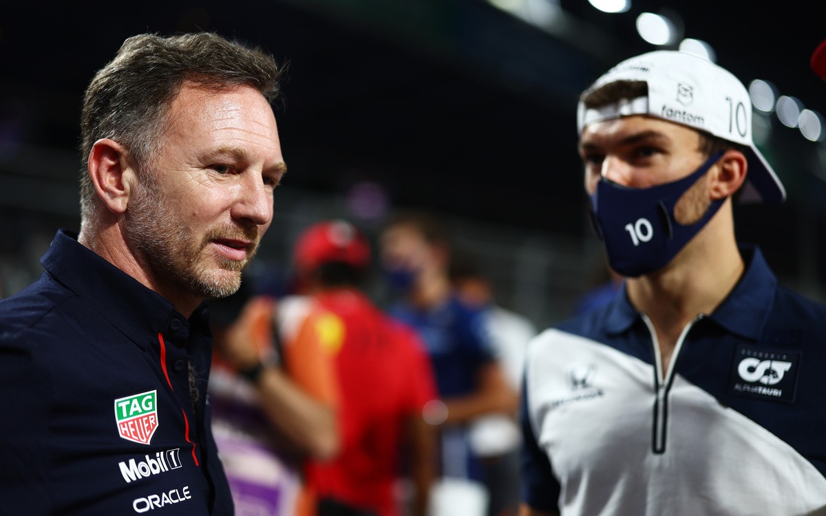 Christian Horner a Pierre Gasly