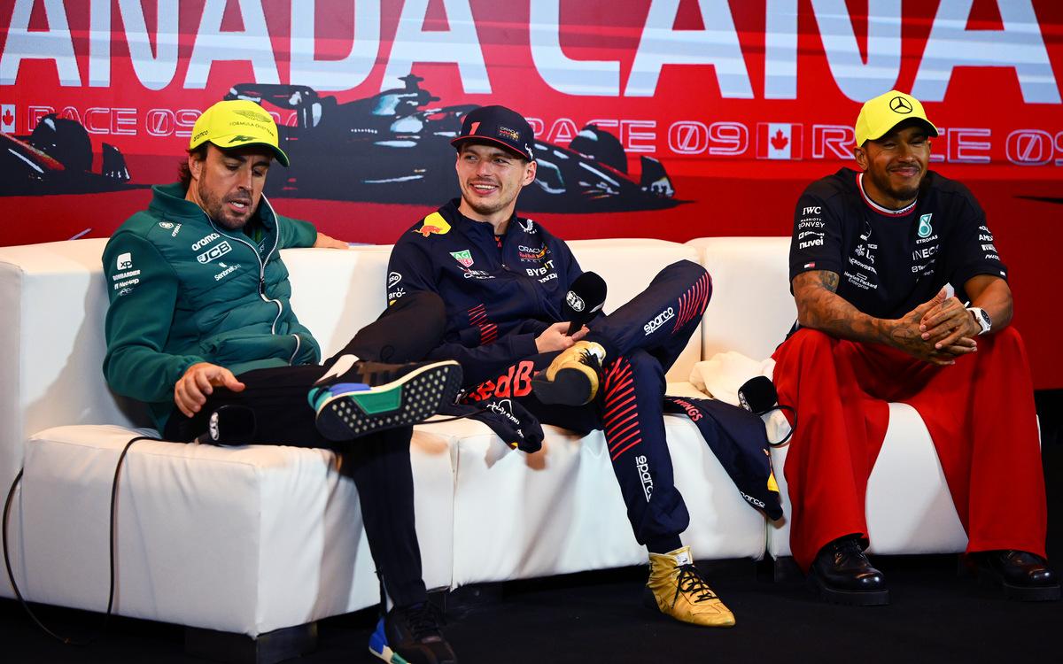 Max Verstappen, Fernando Alonso a Lewis Hamilton