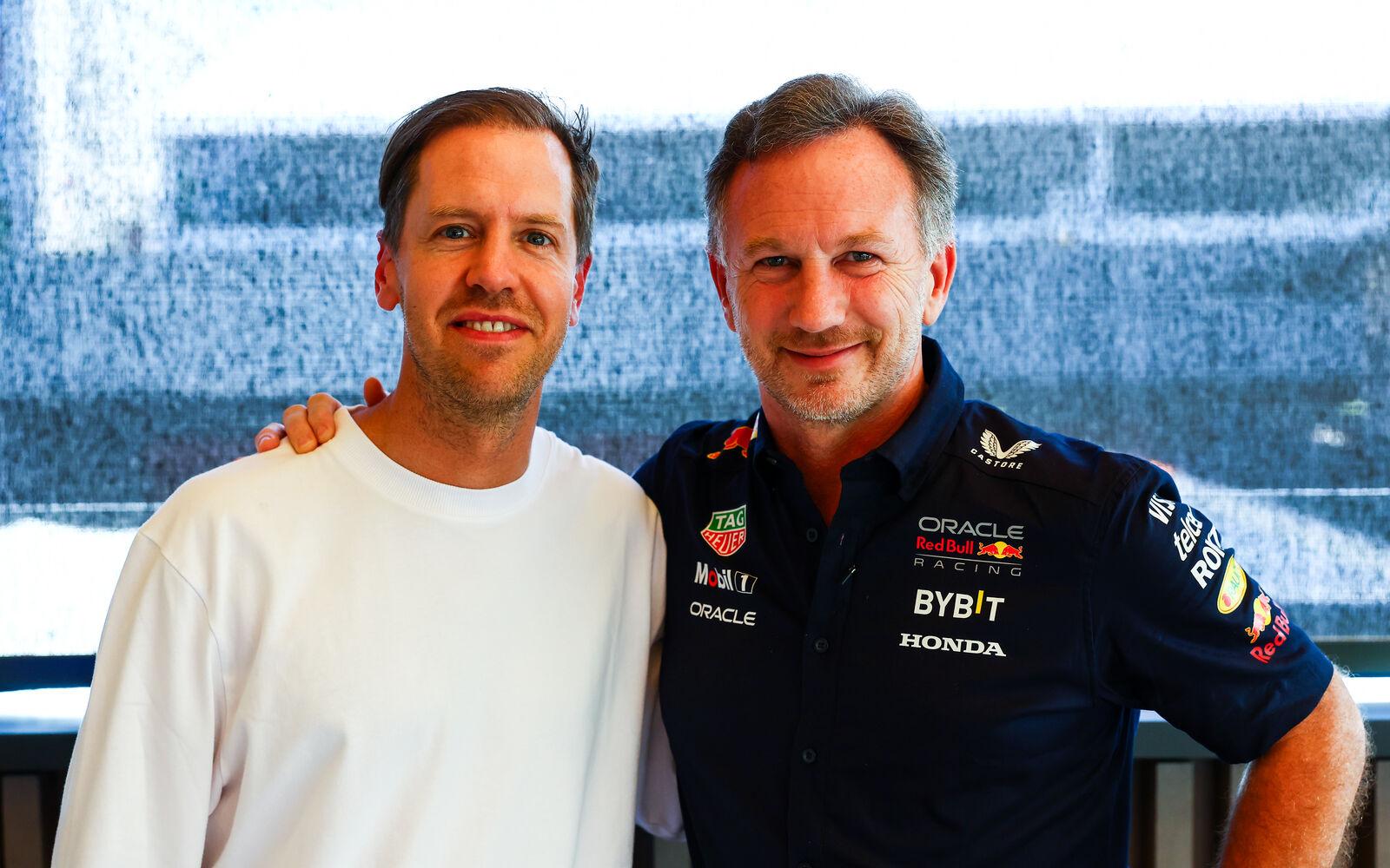 Sebastian Vettel a Christian Horner