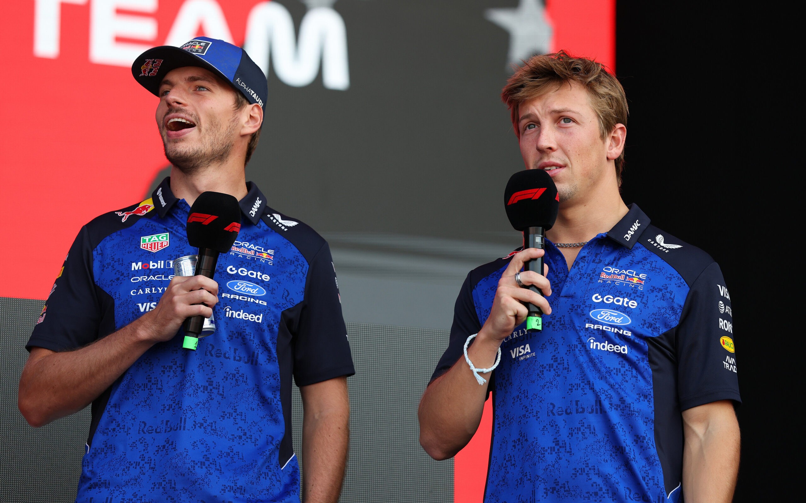 Max Verstappen a Liam Lawson