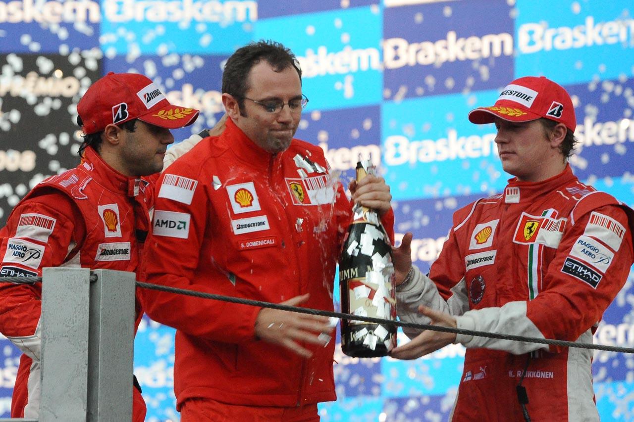 Felipe Massa, Stefano Domenicali, Kimi Räikkönen – Brazília 2008