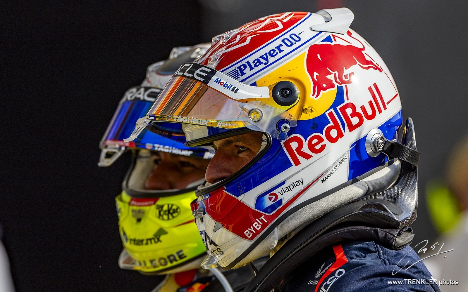 Max Verstappen a Sergio Pérez