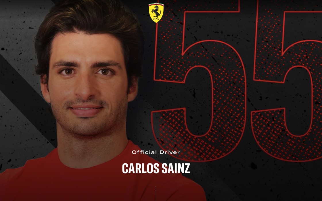 Carlos Sainz na webe Ferrari