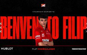 fotka k článku Slovák Filip Prešnajder sa dostal do Esports tímu Ferrari!